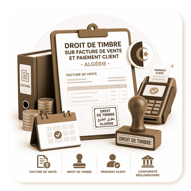 Droit De Timbre Sur Facture de Vente et Paiement client - Algérie (CLS)
