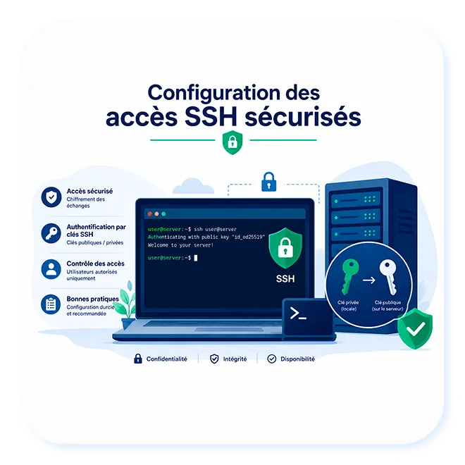 Configuration des accès SSH sécurisés